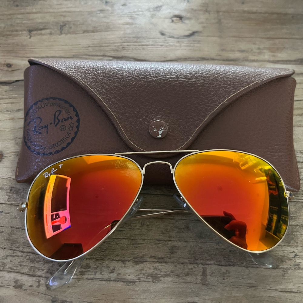 Ray-Ban Red and Yellow Sunglasses